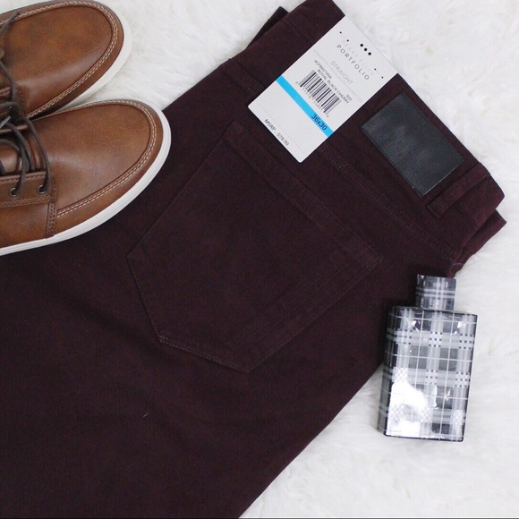 LAST FEW! NWT Men’s Perry Ellis Portfolio Straight Leg Pant - Picture 2 of 8